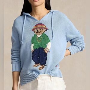 Polo Ralph Lauren Women’s Polo Bear Cotton Hooded Sweater